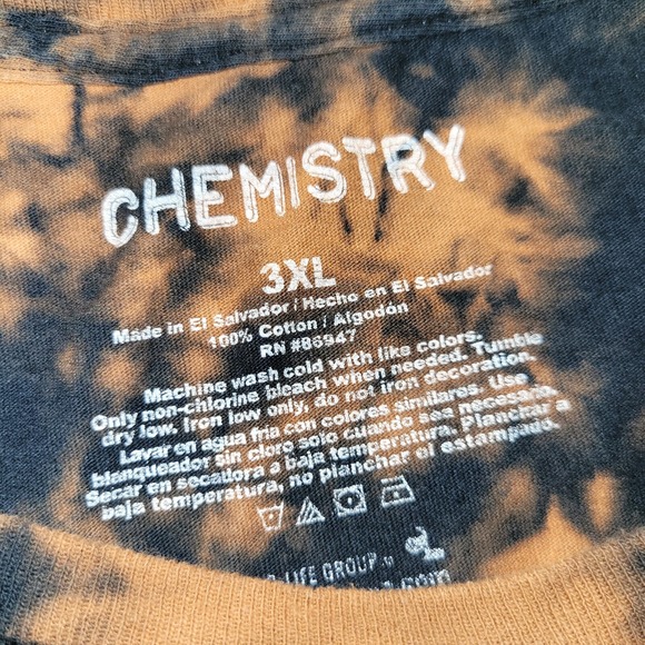 Chemistry Rock Love World Tour Tie Dye T-Shirt Men's Size 3XL Short Sleeve - Picture 3 of 6